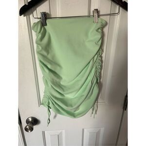 Zara lime green topped up with crunched up sides size small runs like extra smal